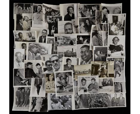 Large group of 100+ silver gelatin prints and original vintage photographic reproductions from the archives of the Star Tribu