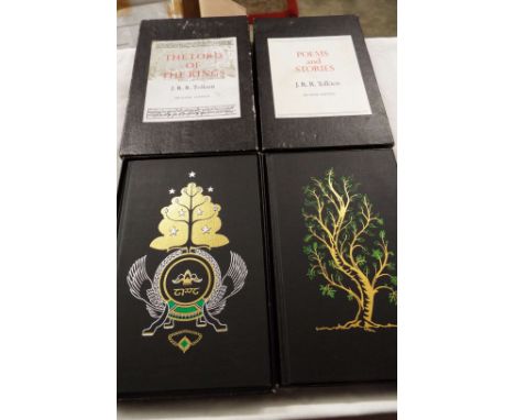 A J.R.R. TOLKIEN De Luxe Edition volume of 'The Lord of the Rings' eight impression 1982, together with a J.R.R. Tolkien 'Poe