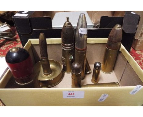 Military interest, a collection of WWII deactivated shells and bullets 