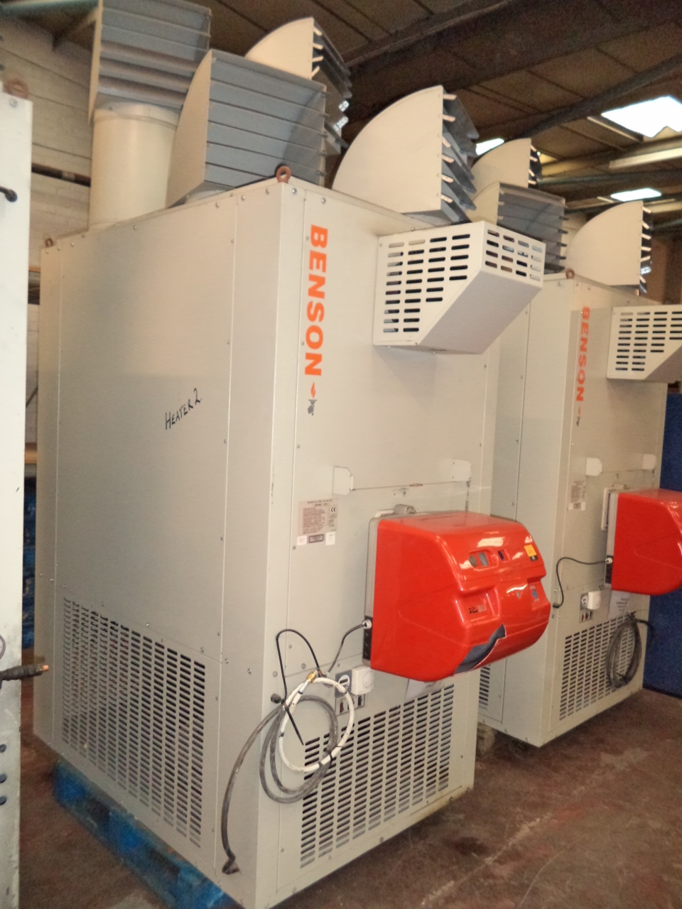 Benson oilfired air heater model 1000, appliance type B23, fuel type