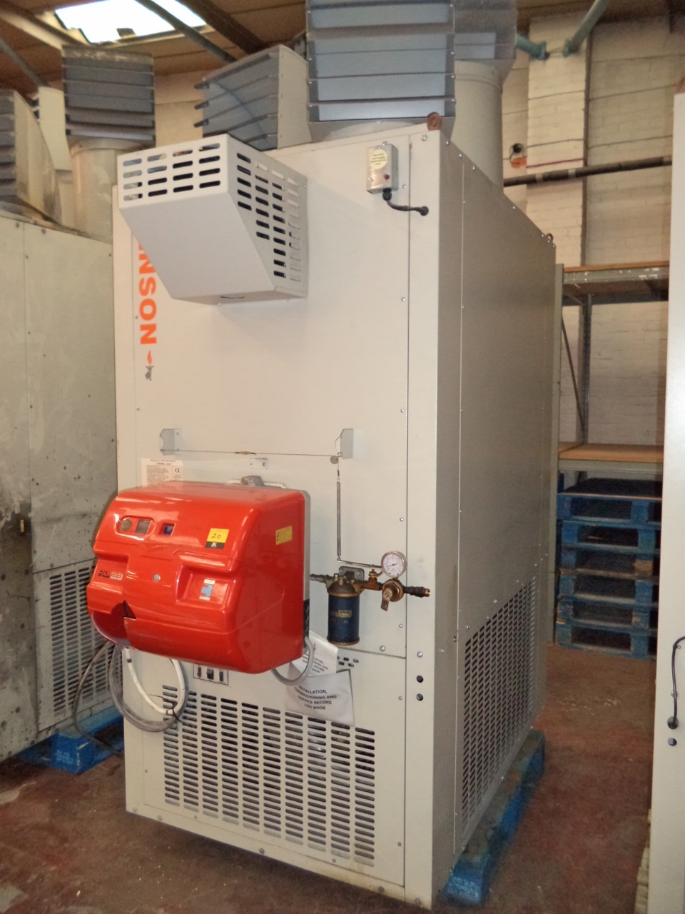 Benson oilfired air heater model 1000, appliance type B23, fuel type