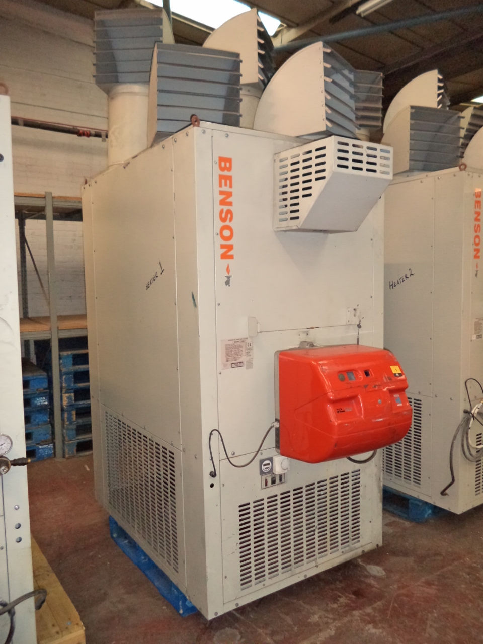 Benson oilfired air heater model 1000, appliance type B23, fuel type