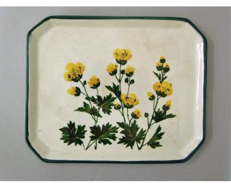 Wemyss Ware - Comb Tray 'Buttercup', impressed Wemyss ware and Robert Heron & Son, 26cm x 21cm approx