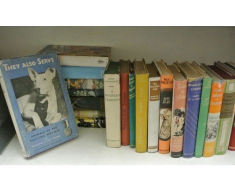 A mixed collection of vintage romance and adventure stories, many with original dust jackets