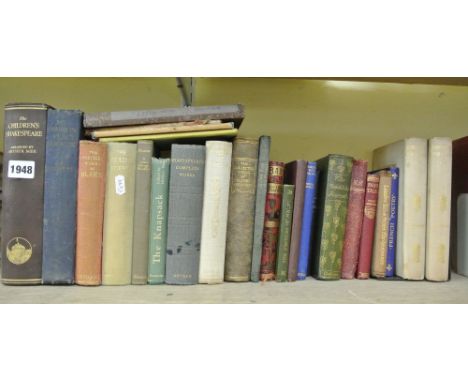 A quantity of classic literature and poetry books, the Rubaiyat of Omar Khayyam in two volumes published by Elsie Page Compan