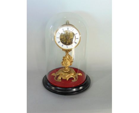 Attractive continental ormolu pillar clock, the enamel chapter ring inscribed "Grignon Meusnier" and "Brevete A Paris" with o