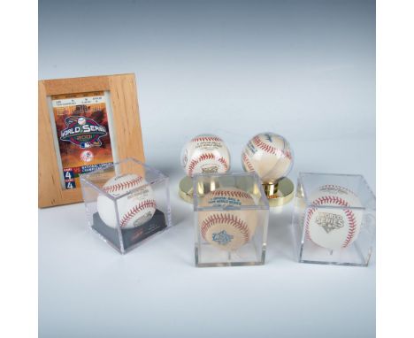 This grouping includes a 2003 World Series ball, a 1999 World Series ball, a 1979 World Series ball, a 2000 World Series ball