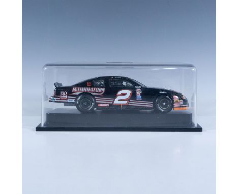 Die-cast metal with plastic parts, 1:24 scale replica of the NASCAR champion. This item has a plastic base with removable cov