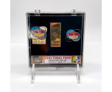 Three limited edition collectible pins for the Final Four April 2nd 2001 NCAA semifinal championship. Arizona vs. Duke and Mi