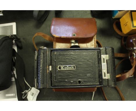Kodak No. A120 camera - leather cased