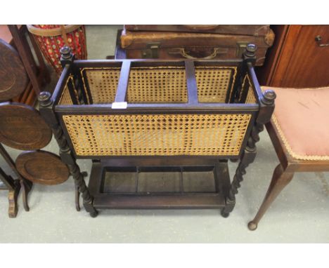 Oak & Cane Stick Stand