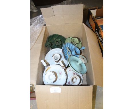 9 French enamel chamber sticks