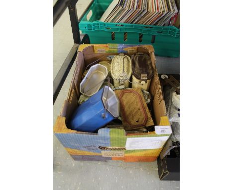 8 French enamel grape pickers lunch boxes