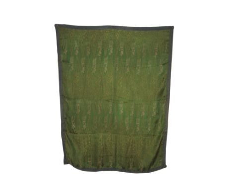 An Islamic Ottoman Green Silk Kiswa Decorated with Islamic Calligraphy. Approximately 118 x 90cmProvenance: Private NW London