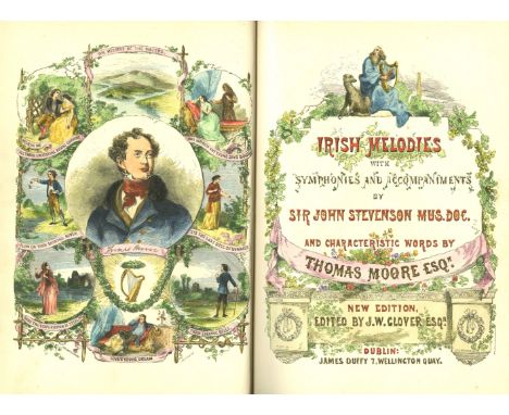 With Hand-Coloured Title & PortraitBinding: Moore (Thomas) Irish Melodies, with Symphonies and Accompaniments by Sir John Ste