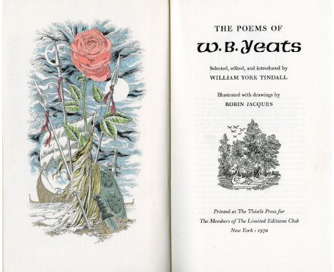 Attractive Illustrated Volumes[Limited Editions Club] Tindall (W.Y.) The Poems of W.B. Yeats,  8vo N.Y. 1970, cold. illus., l