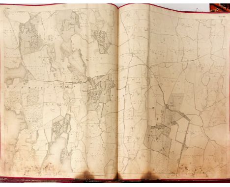 Co. Mayo: Ordnance Survey Atlas, Westport House Estate Maps,  lg. atlas folio D. c. 1855, containing 49 lg. dble. page engd. 