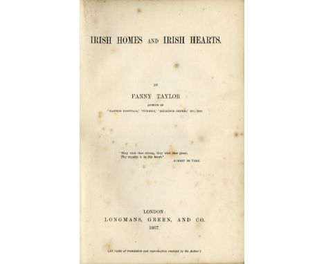 Knox (Alex.) The Irish Watering Places, their Climate, Scenery, and Accommodation. 8vo D. 1845. First Edn., frontis orig. clo