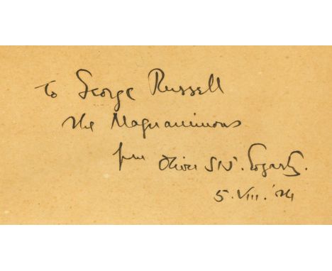 Signed Presentation Copy to George RussellGogarty (Oliver St. John) An Offering of Swans, and Other Poems. Roy 8vo L. (Eyre &