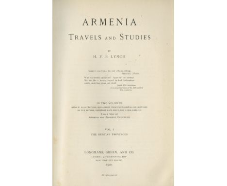 Travel: Lynch (H.F.B.) Armenia Travels and Studies, 2 vols. roy 8vo L. 1901. First Edn., cold. frontis & other cold. plts., n