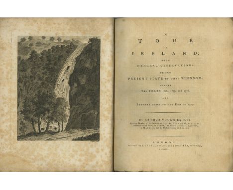 Young (Arthur) A Tour in Ireland with General Observations..., lg. 4to, L. (T. Cadell) 1780, First Edn., engd. frontis, list 