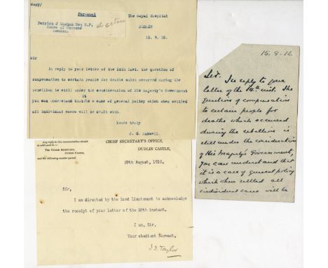 Maxwell (Gen. John) A file of letters etc. mostly typed but one in manuscript by General Maxwell, addressed to Patrick J. Mee