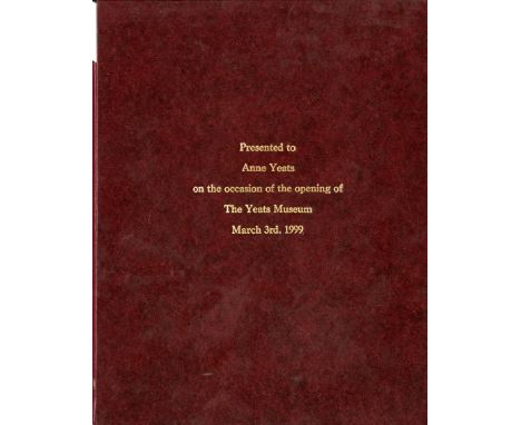 [Yeats, Anne]  A collection including  Pyle (Hilary) Yeats, Portrait of an Artistic Family.  NGI 1997, quarto, specially boun
