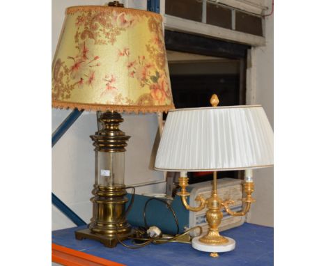 DECORATIVE MINER LAMP STYLE TABLE LAMP &amp; 1 OTHER LAMP     