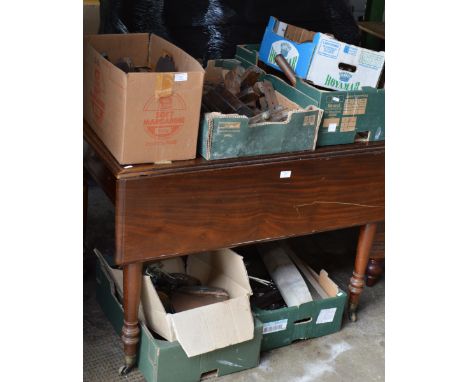 6 VARIOUS BOXES WITH ASSORTED OLD TOOLS     