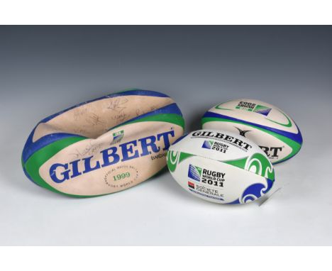 Rugby interest - An England Squad signed oversized 1999 World Cup Rugby ball signed by 22 members to include Martin Johnson, 