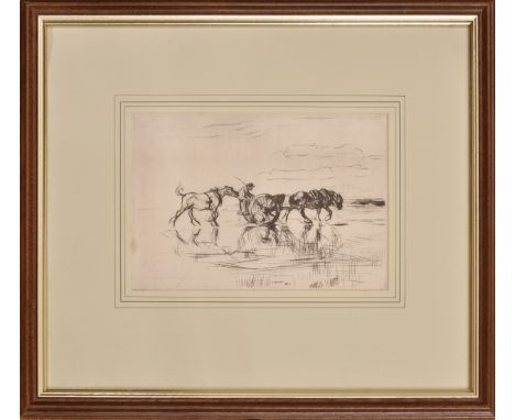 Edmund Blampied RE (Jersey, 1886-1966) 'Reflections', c.1925, drypoint etching, signed and dated 1925 in plate, pub. Salaman,