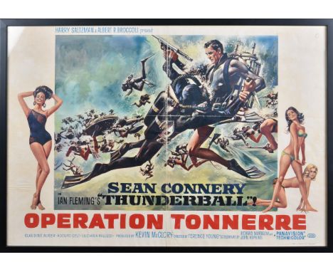 James Bond 007 - An original French "THUNDERBALL" OPERATION TONNERRE movie poster HARRY SALTMAN &amp; ALBERT R. BROCCOLI pres