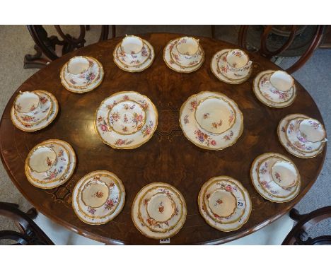 A Hammersley for Longton China Tea Set, circa early 20th century, To include biscuit plates, cups and saucers, Decorated with