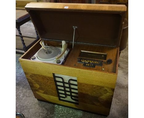 A Vintage Radiogram, With integral record player, 103cm high, 89cm wide