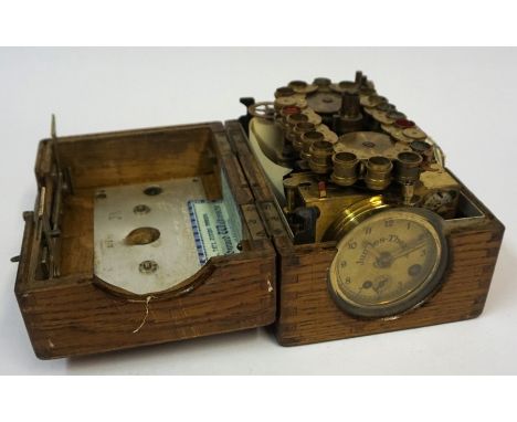 Three Pigeon Time Clocks, All in oak boxes, to include an example by Jundes Thexor, with label for Edward Wilkinson of Pockli