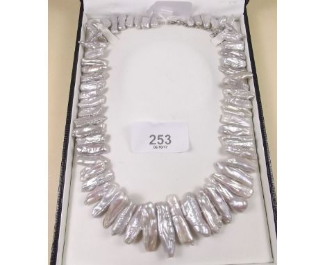 A Biwa pearl necklace