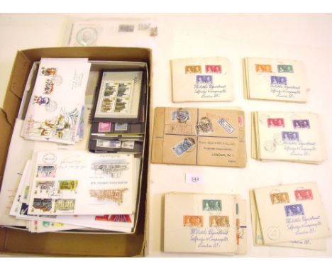 Box of First Day and other covers including George VI coronation for many Commonwealth countries, British Forces, special can