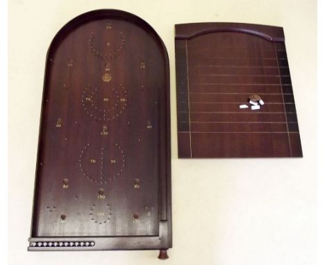 A Past Times Shove H'a penny board and a bagatelle board - boxed