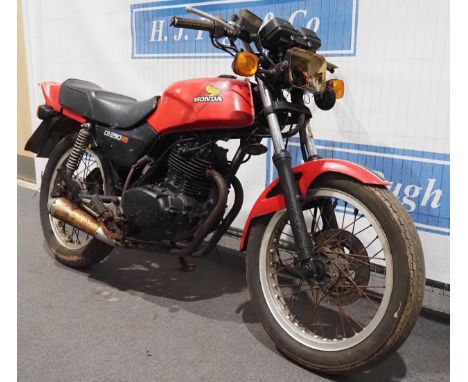 Honda CB250RS motorcycle. 248cc 1980. Frame No. JHMMCO2-2006462. Engine No. MCO2E-2006494. Reg. GBO 819W. V5