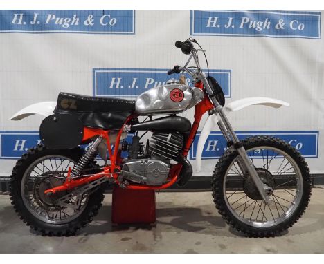 CZ 981 motorcross bike. 380cc. 1978. Matching frame and engine numbers. Rebored with new +2 piston (not run in). Electric ign