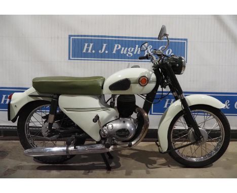 Francis Barnett Light Cruiser 79 motorcycle. 1959. 199cc. Good runner, older restoration. C/w old tax disc and MOT. Reg. UBD 