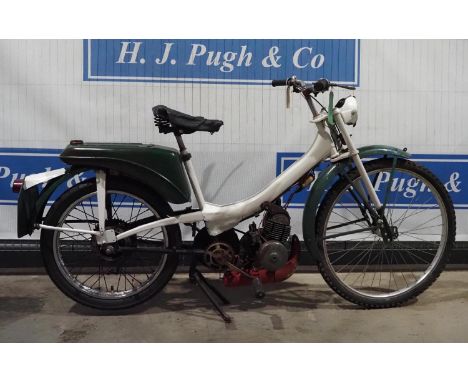 Raleigh moped. Reg. 833 VC. No docs 