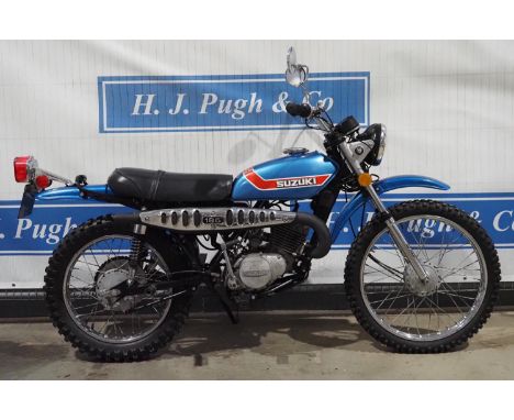 Suzuki TS185 Sierra motorcycle. 1972. 185cc. US import. Frame No. TS185-62554. Engine No. TS185-64618. Comes with copy of VJM