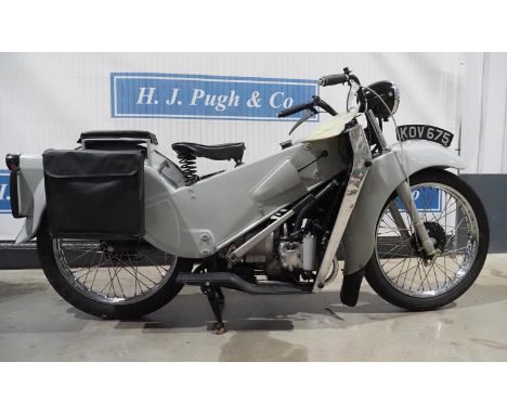 Velocette LE motorcycle. Restored early 1990s, garage stored since. Comes with Service manual. Reg. KOV 675. No V5 