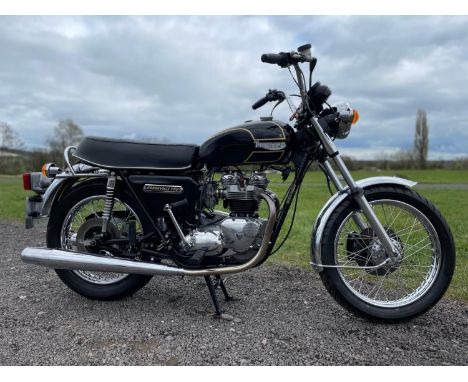 Triumph Bonneville T140E motorcycle. 1979. 744cc. Runs and rides. Matching numbers. Restored 2015, engine rebuild 2022, lots 