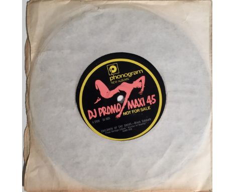 BLACK SABBATH/STATUS QUO - CHILDREN OF THE GRAVE/ROADHOUSE BLUES 7" DEMO (ORIGINAL UK PRESSING - PHONOGRAM DJ 005). Extremely