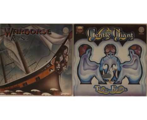 GENTLE GIANT/WARHORSE - THREE FRIENDS &amp; RED SEA LPs (ORIGINAL UK VERTIGO SWIRL COPIES). 2 x classic Vertigo swirl albums 