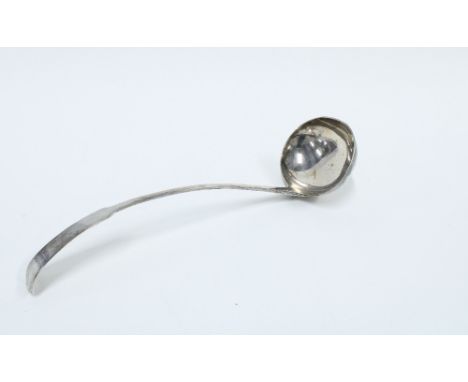 Early 19th century Scottish silver soup ladle, Andrew Wilkie, Edinburgh 1813, 32cm 
