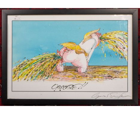 Gerald Scarfe (b.1936)Obscene! (Donald Trump)lithograph, 32 x 47cm signed in pencil on mount, with Certificate, limited editi