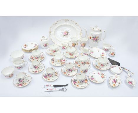 A Royal Crown Derby Posie pattern coffee and tea service with other trinket items